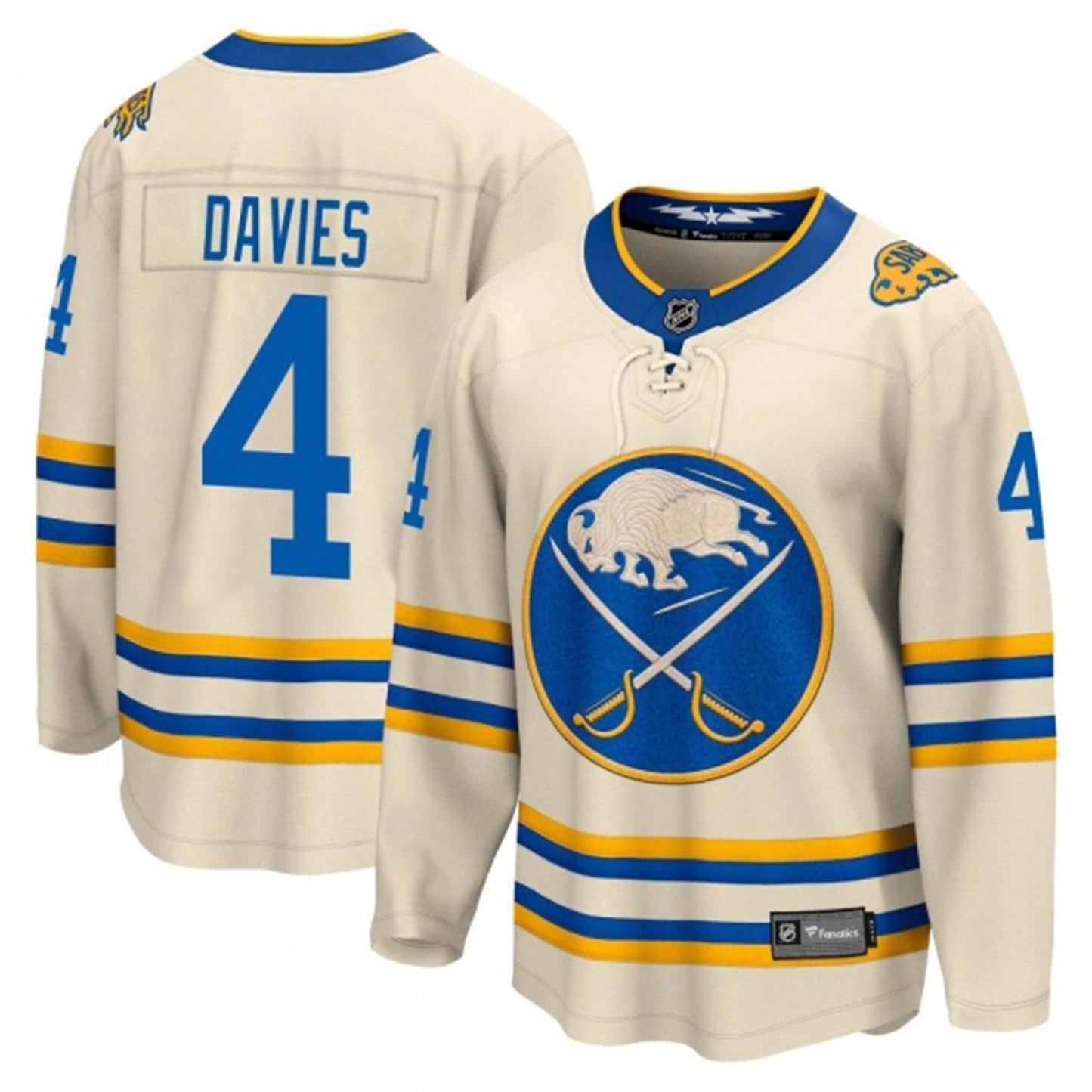 Hockey Jeremy Davies Buffalo Sabres 4 Jersey