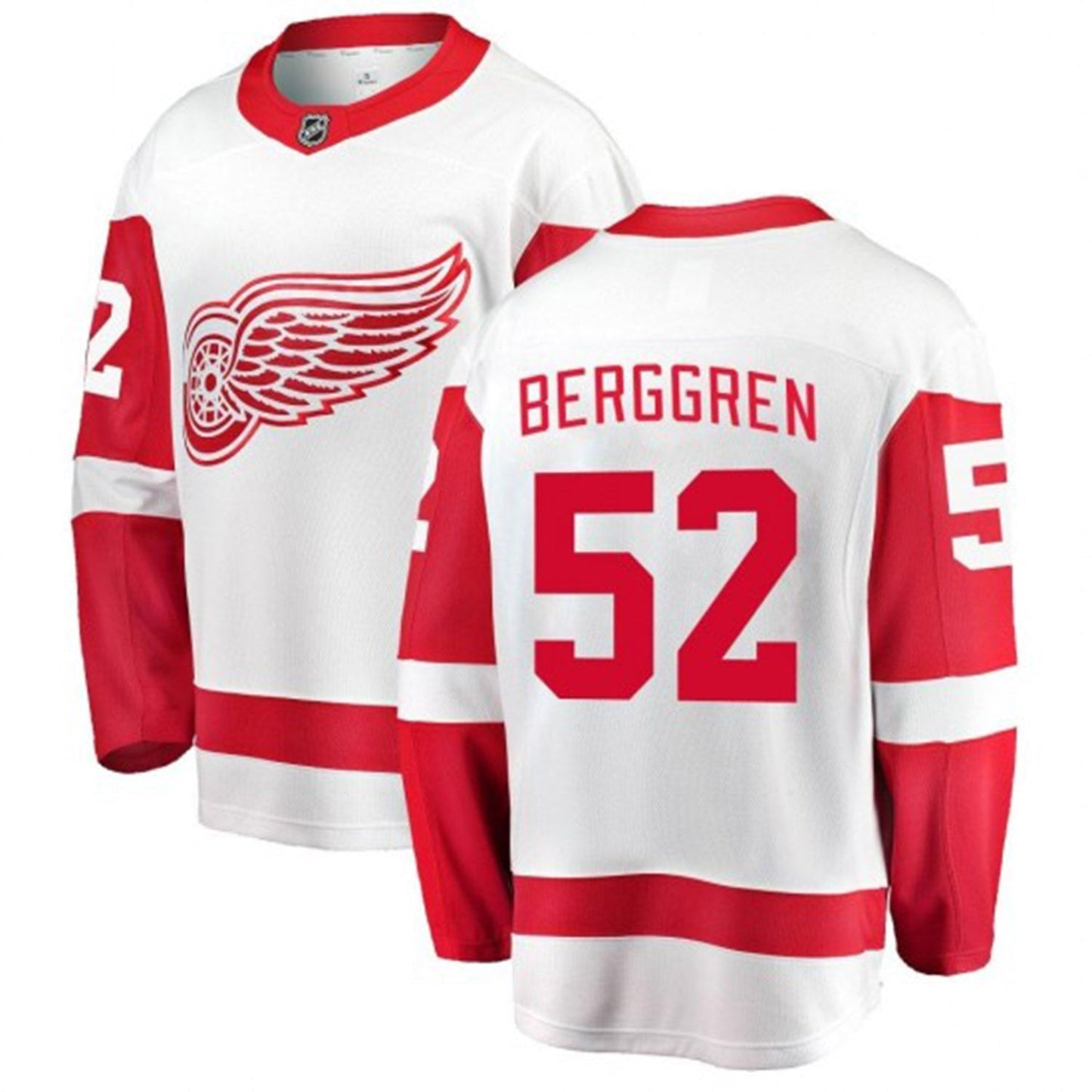 Hockey Jonatan Berggren Detroit Red Wings 52 Jersey