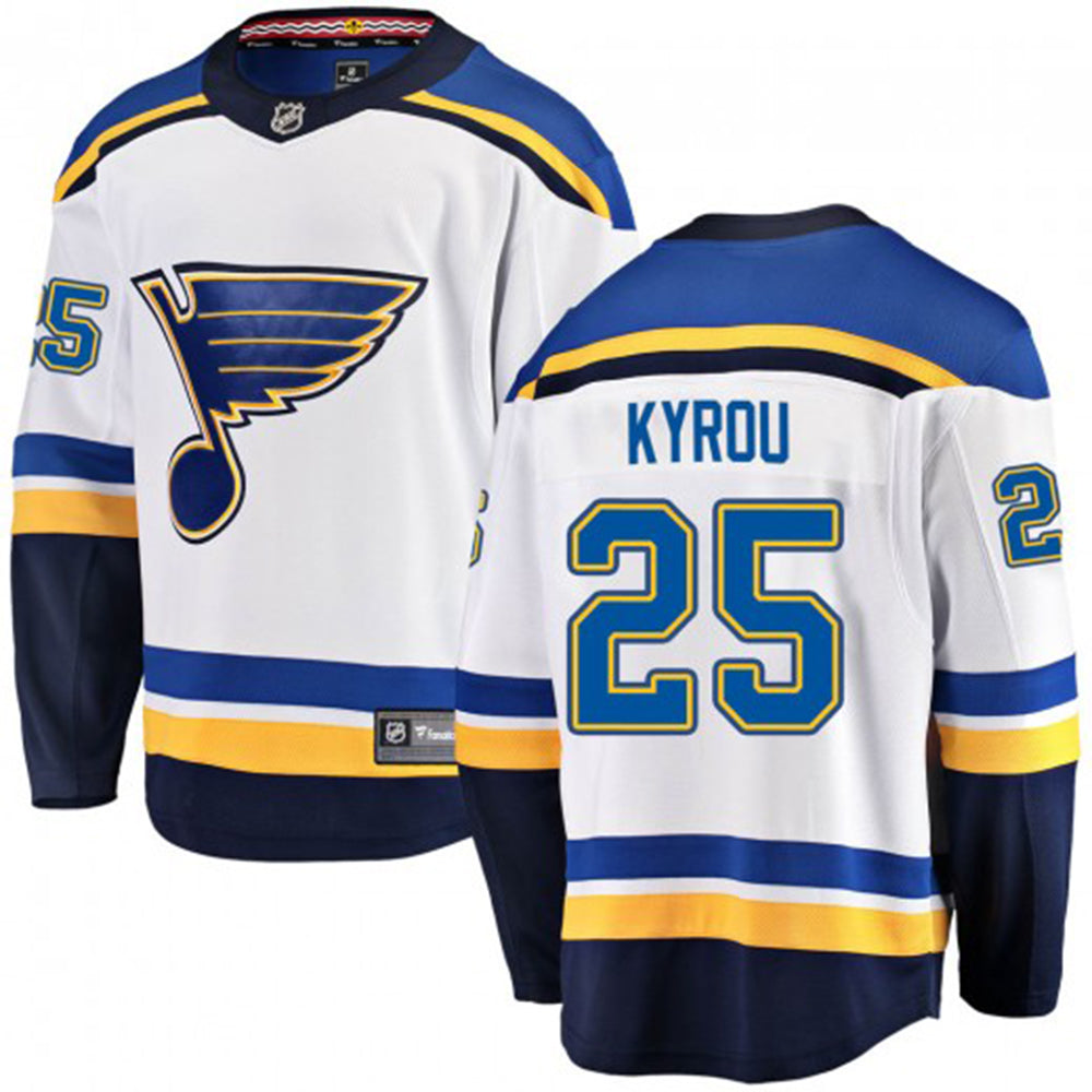 Hockey Jordan Kyrou St. Louis Blues 25 Jersey