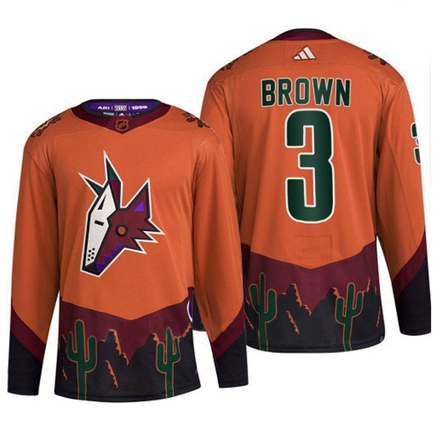 Hockey Josh Brown Arizona Coyotes 3 Jersey