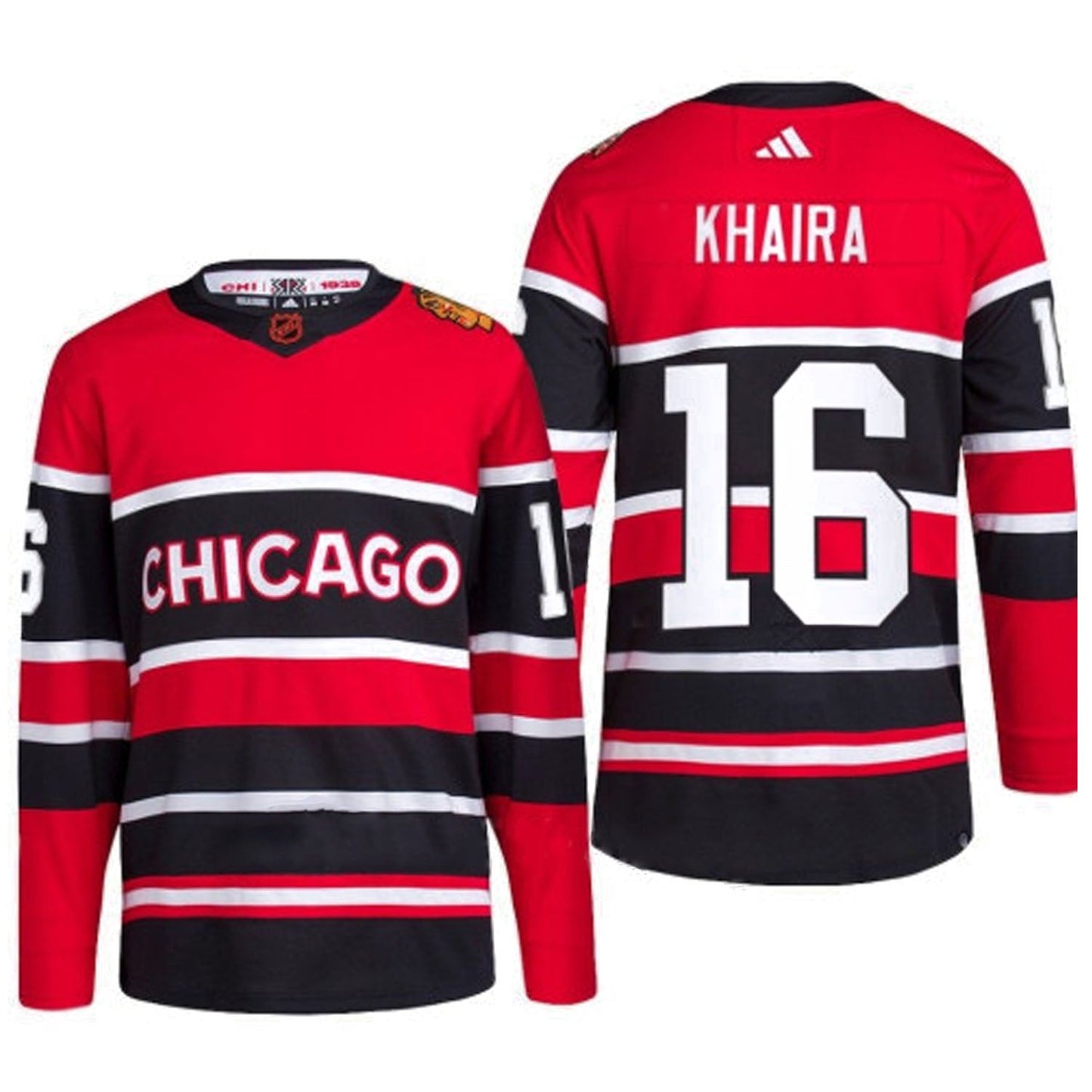 Hockey Jujhar Khaira Chicago Blackhawks 16 Jersey