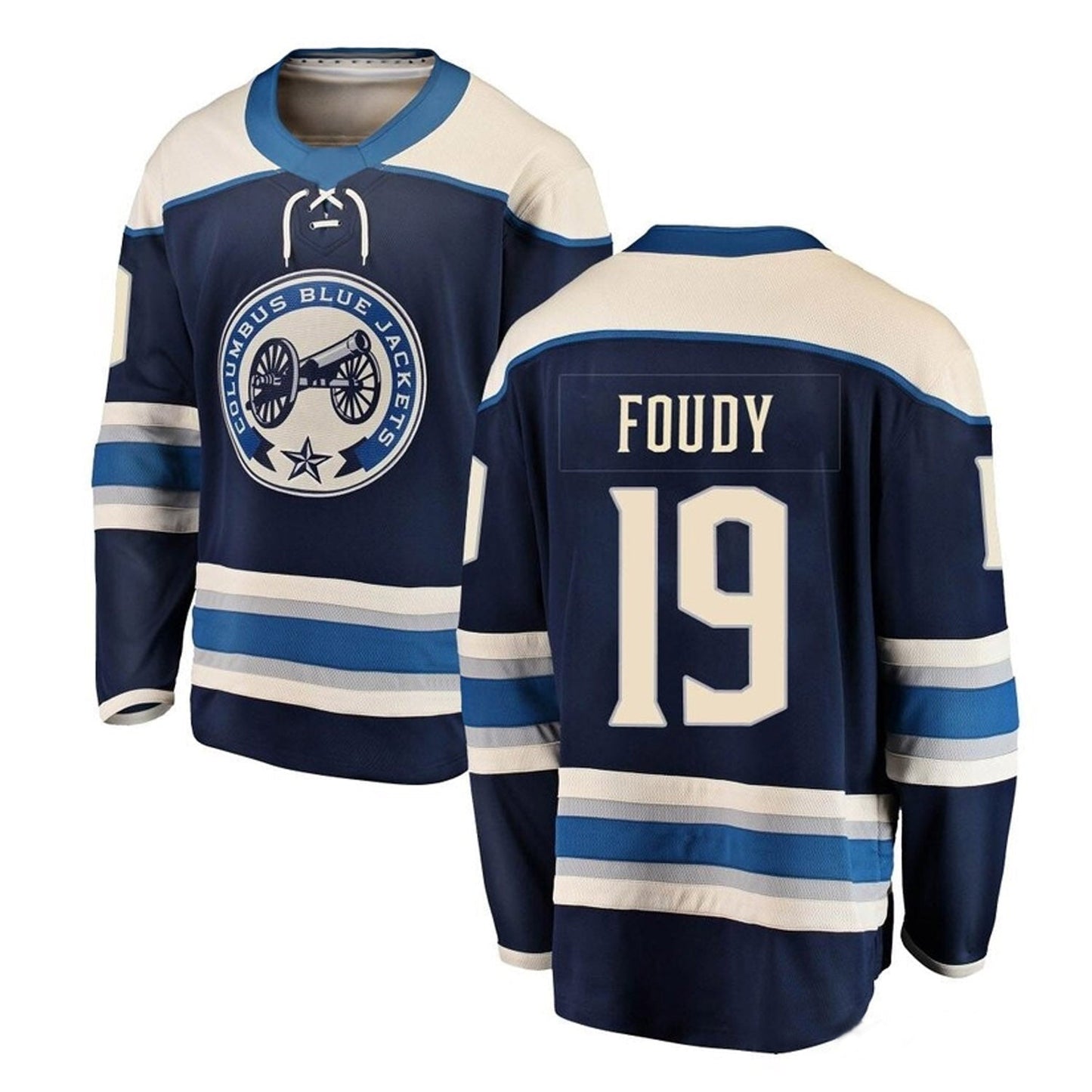 Hockey Liam Foudy Columbus Blue Jackets 19 Jersey