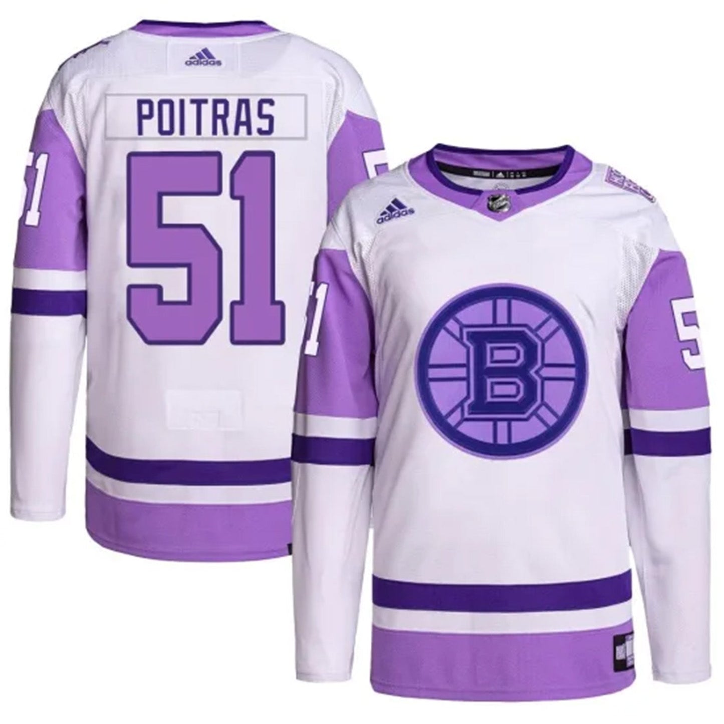 Hockey Matthew Poitras Bostin Bruins 51 Jersey
