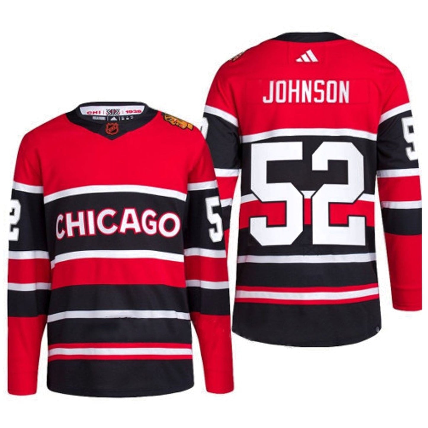 Hockey Reese Johnson Chicago Blackhawks 52 Jersey