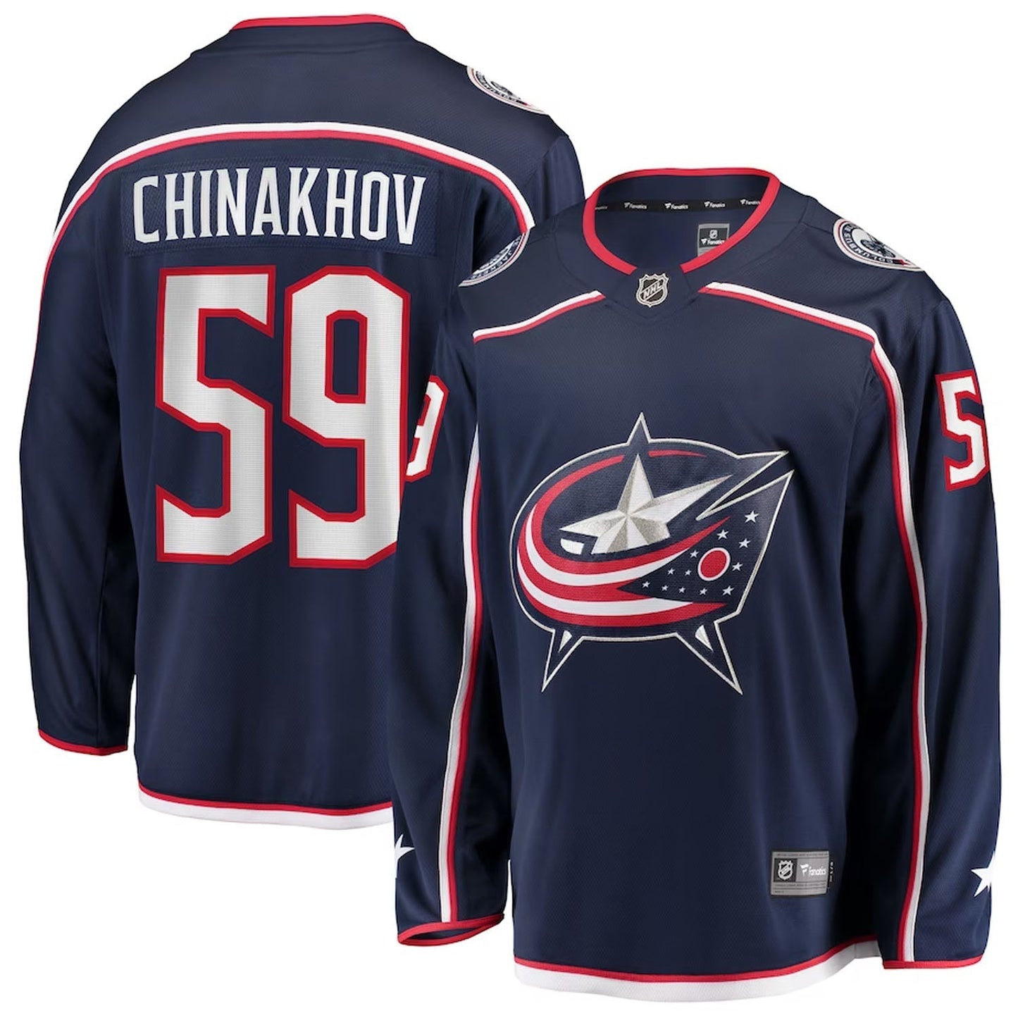 Hockey Yegor Chinakhov Columbus Blue Jackets 59 Jersey