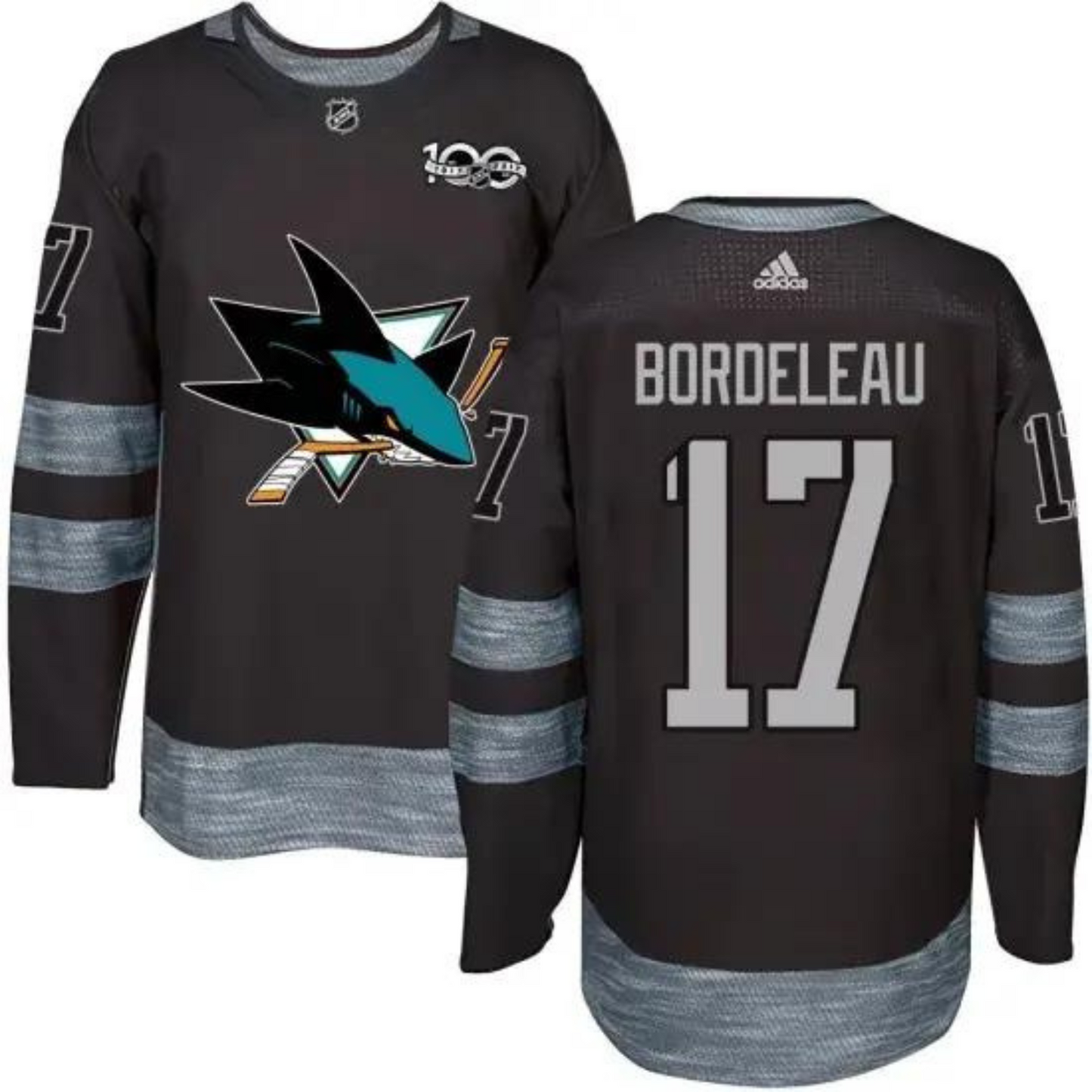 Hockey Thomas Bordeleau San Jose Sharks 17 Jersey