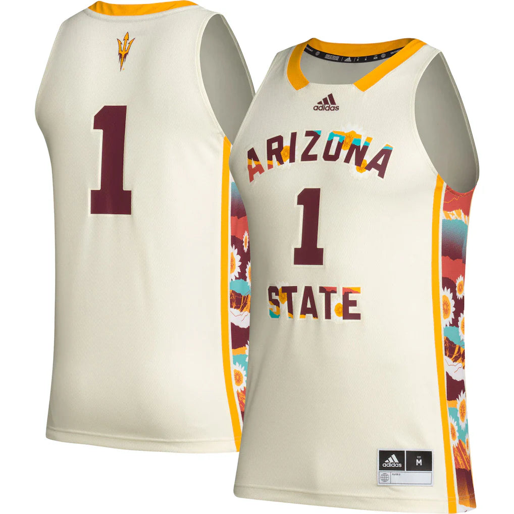 #1 Arizona State Sun Devils Honoring Black Excellence Basketball Jersey - Khaki -