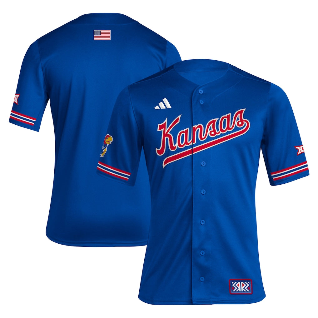 Kansas Jayhawks Reverse Retro Baseball Jersey - Royal -