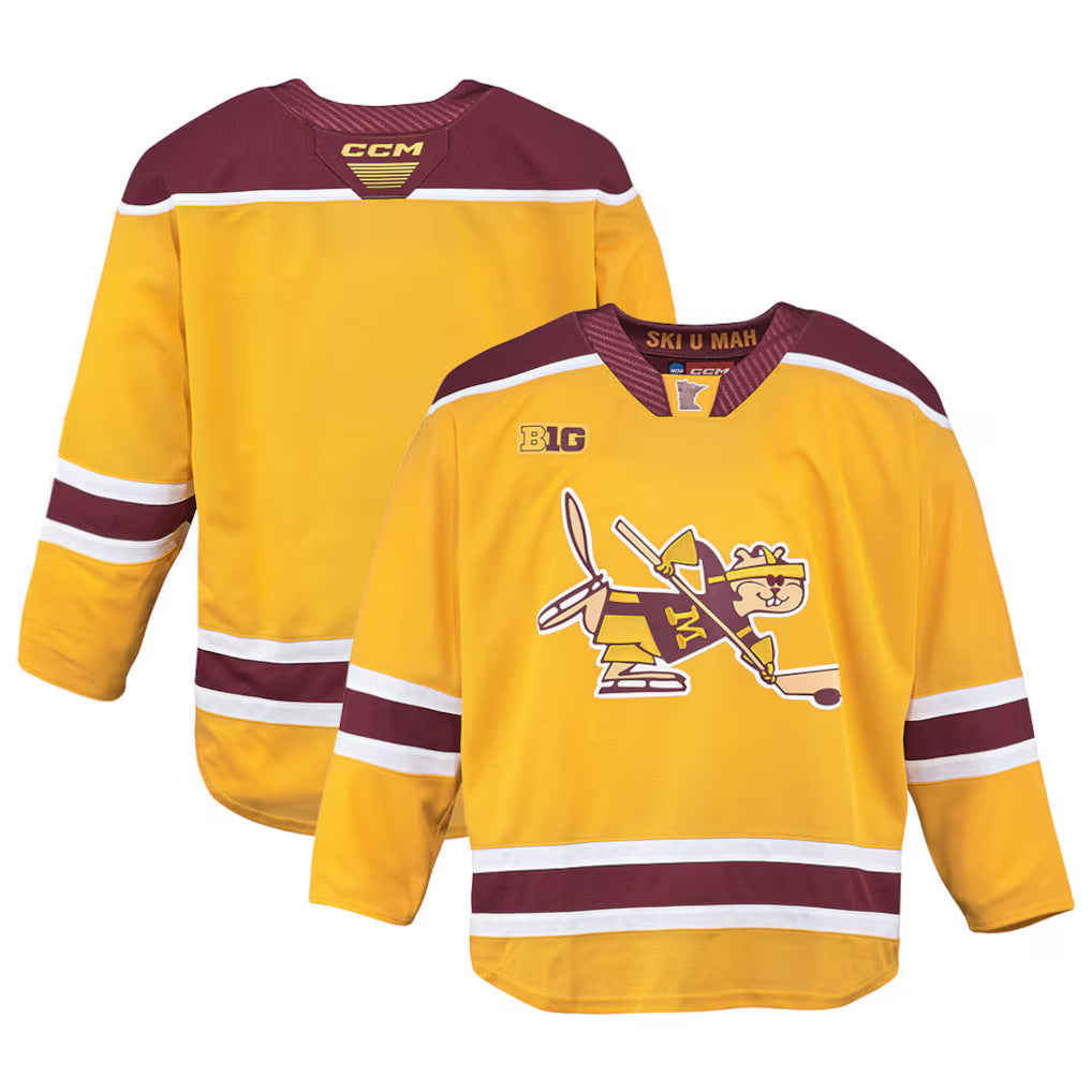 Minnesota Golden Gophers CCM Third Hockey Jersey – Gold -