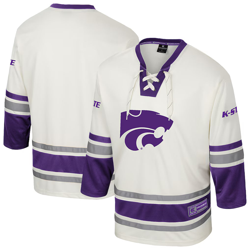 Kansas State Wildcats Colosseum Puck Proud Fashion Hockey Jersey - Cream -