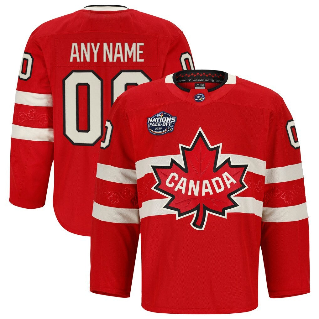 Canada 2025 4 Nations Face-Off Pro Custom Jersey - Red