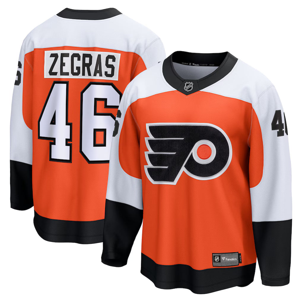Trevor Zegras Philadelphia Flyers Home Breakaway Jersey - Orange
