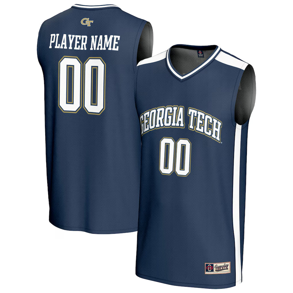 Georgia Tech Yellow Jackets GameDay Greats NIL Pick-A-Player Lightweight Basketball Fashion Jersey - Navy -