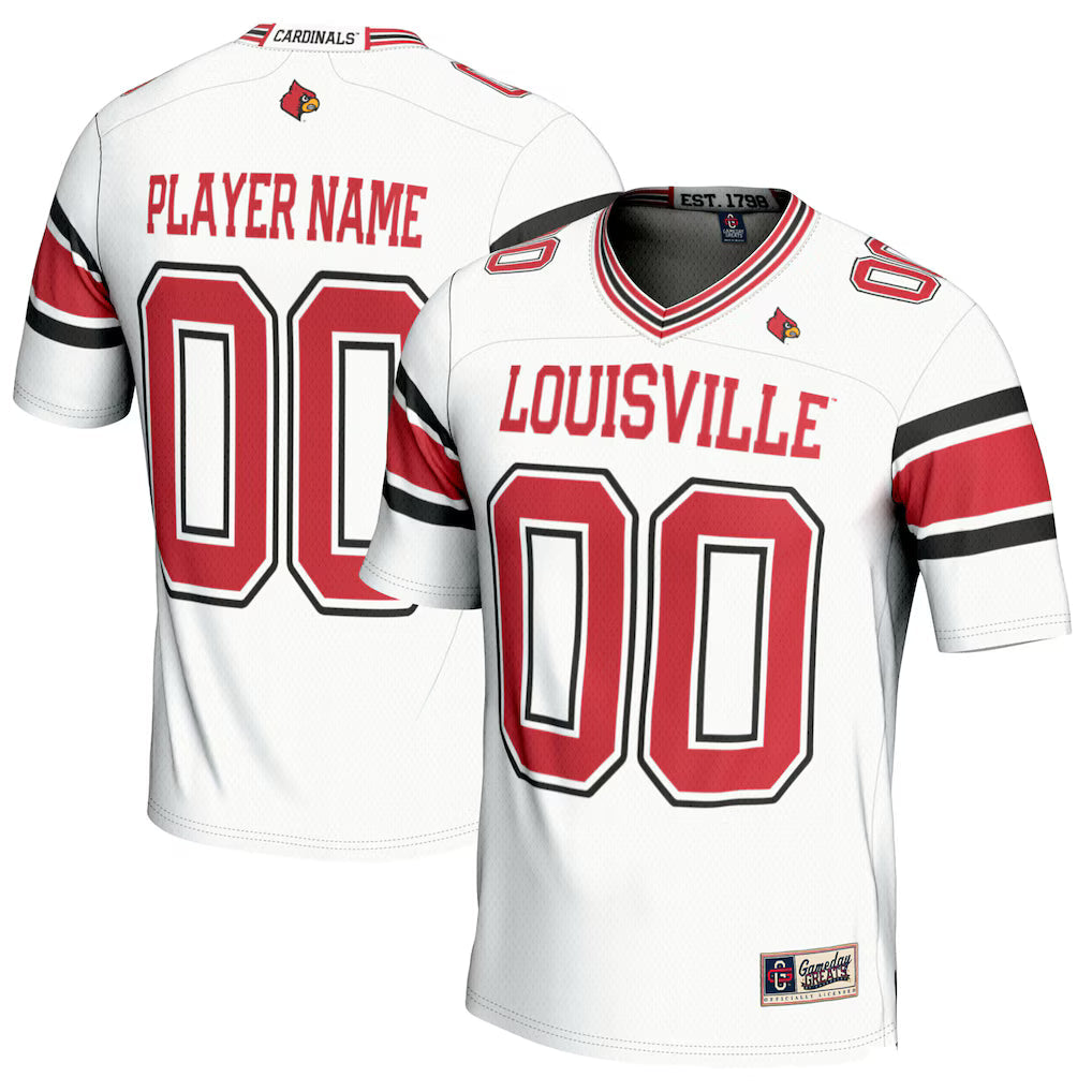Louisville Cardinals GameDay Greats NIL Pick-A-Player Football Jersey - White -