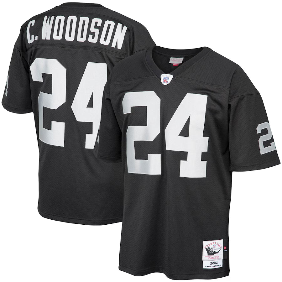 Charles Woodson Las Vegas Raiders 2002 Mitchell & Ness Authentic Throwback Retired Player Jersey - Black -