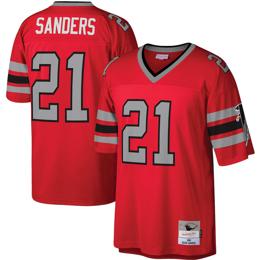 Deion Sanders Atlanta Falcons Mitchell & Ness Legacy Replica Jersey - Red -