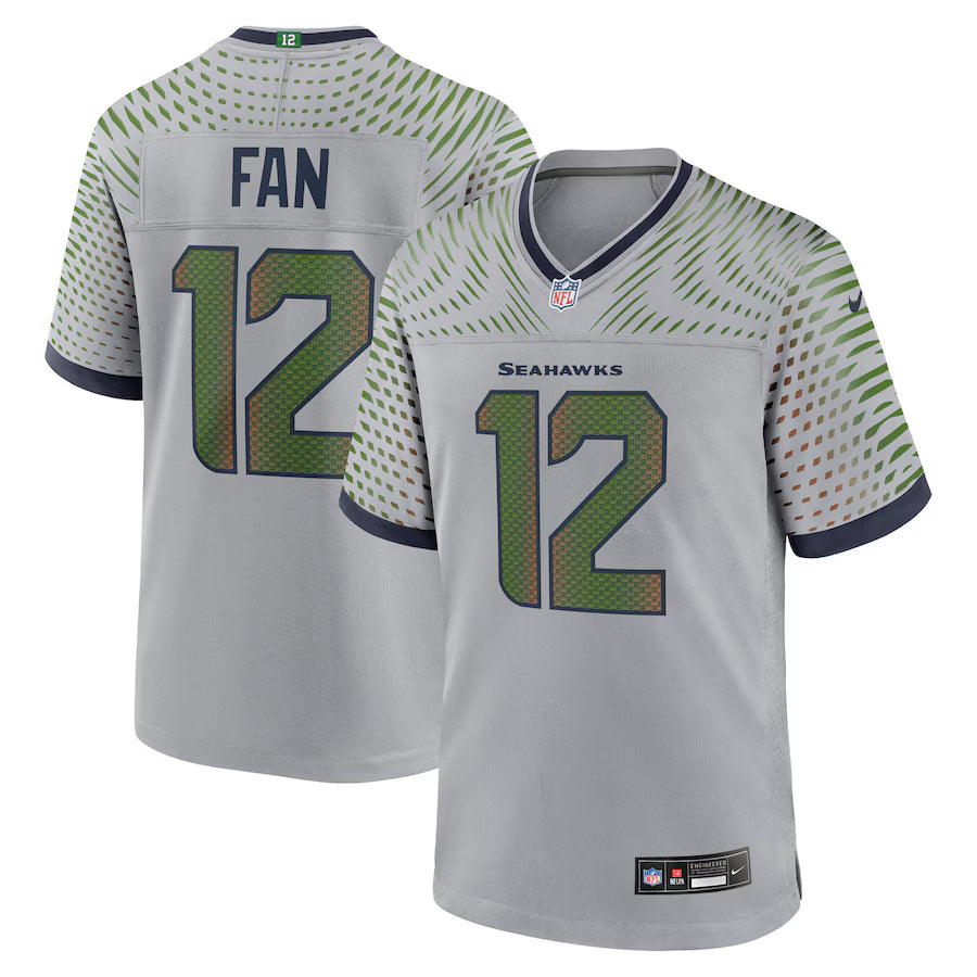12s Seattle Seahawks 2025 Rivalries Collection Game Jersey - Wolf Gray -