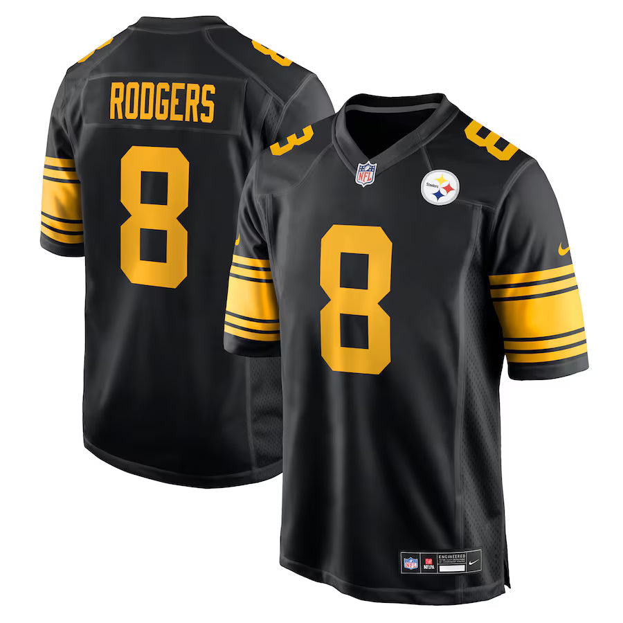 Aaron Rodgers Pittsburgh Steelers Alternate Game Jersey - Black -