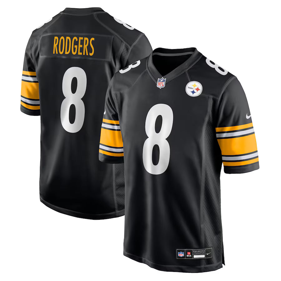 Aaron Rodgers Pittsburgh Steelers Game Jersey - Black -