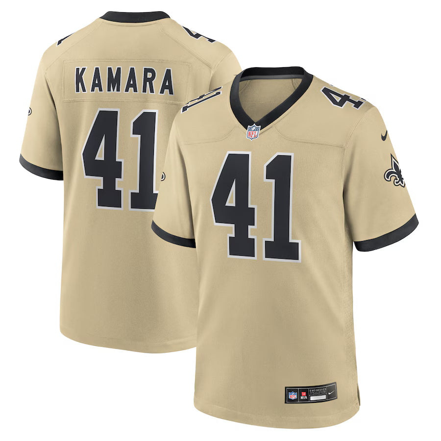 Alvin Kamara New Orleans Saints Gameday Golds Alternate Game Player Jersey - Gold -