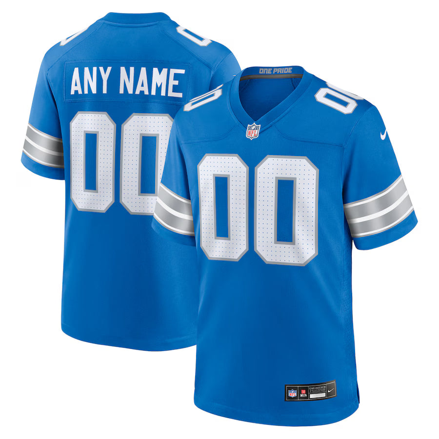 Detroit Lions Custom Game Jersey - Blue -