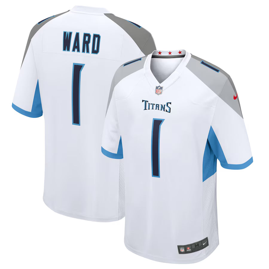 Cameron Ward Tennessee Titans 2025 Draft First Round Pick Game Jersey - White -