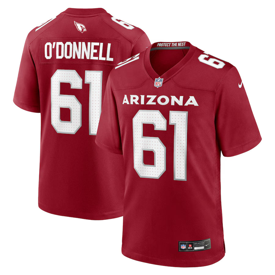 Carter O'Donnell Arizona Cardinals Team Game Jersey - Cardinal -
