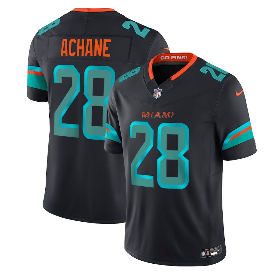 De’Von Achane Miami Dolphins 2025 Rivalries Collection Limited Jersey - Pitch Blue -