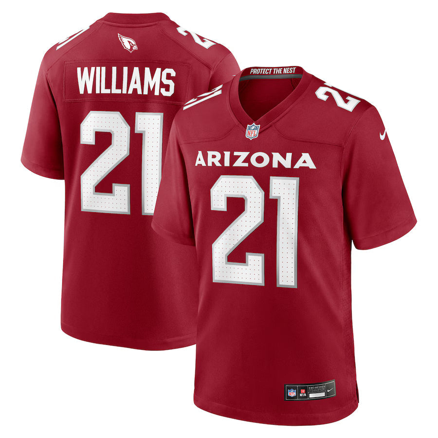 Garrett Williams Arizona Cardinals Game Jersey - Cardinal -