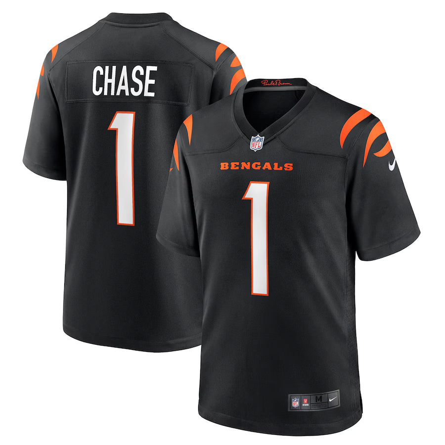 Ja'Marr Chase Cincinnati Bengals Game Jersey - Black -