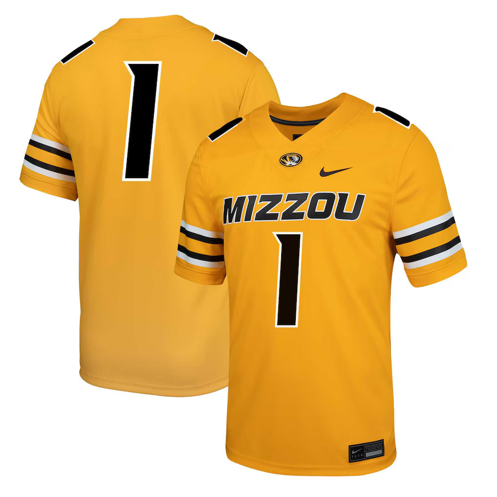 #1 Missouri Tigers Alternate Game Jersey - Gold -