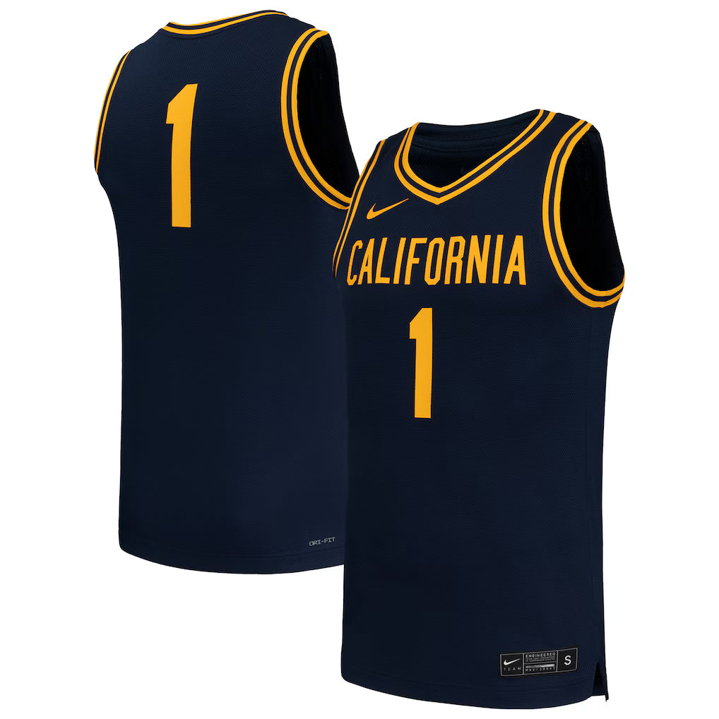 #1 Cal Bears Basketball Jersey - Navy -
