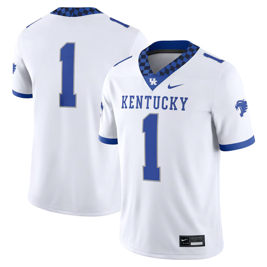 #1 Kentucky Wildcats Game Jersey - White -