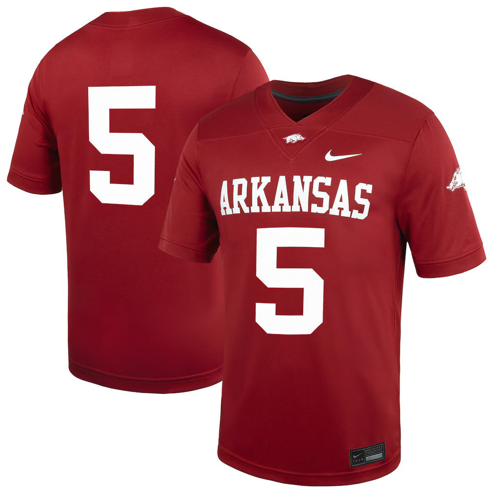 #5 Arkansas Razorbacks Untouchable Football Jersey – Cardinal -