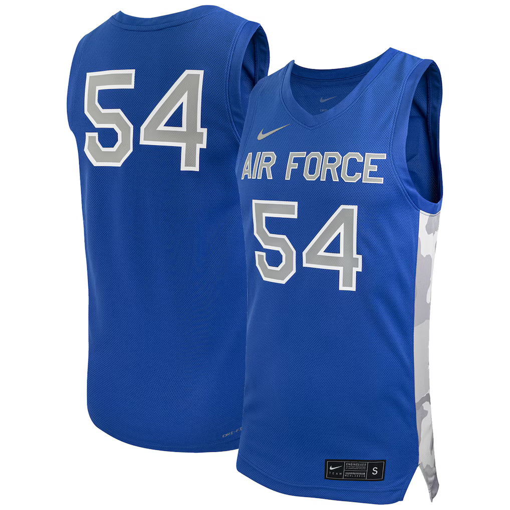 #54 Air Force Falcons Basketball Jersey - Royal -