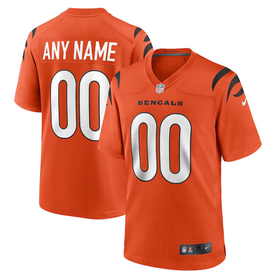 Cincinnati Bengals Alternate Game Custom Jersey - Orange -