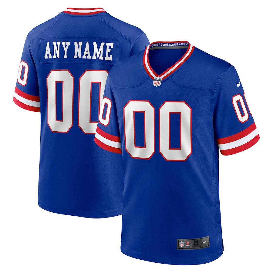 New York Giants Classic Custom Game Jersey - Royal -