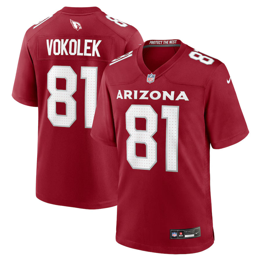 Travis Vokolek Arizona Cardinals Team Game Jersey - Cardinal -