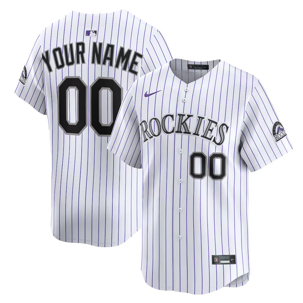 Colorado Rockies Home Limited Custom Jersey - White