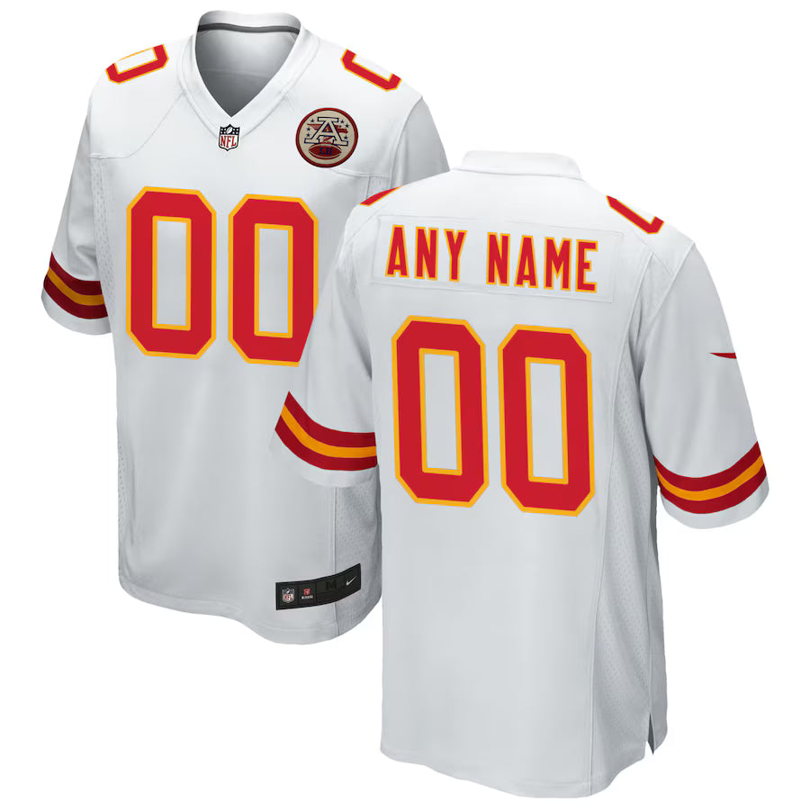 Kansas City Chiefs Custom Game Jersey - White -