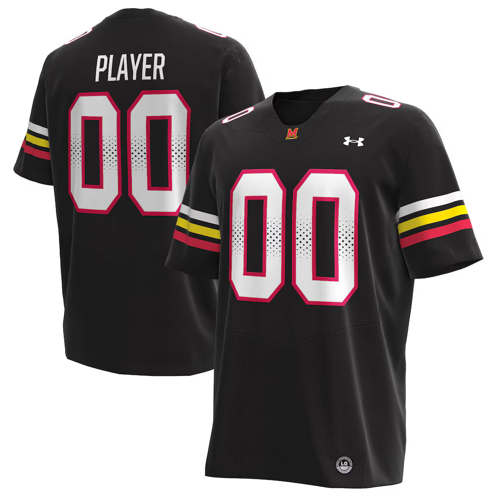Maryland Terrapins Under Armour Alternate NIL Pick-A-Player Football Jersey - Black -