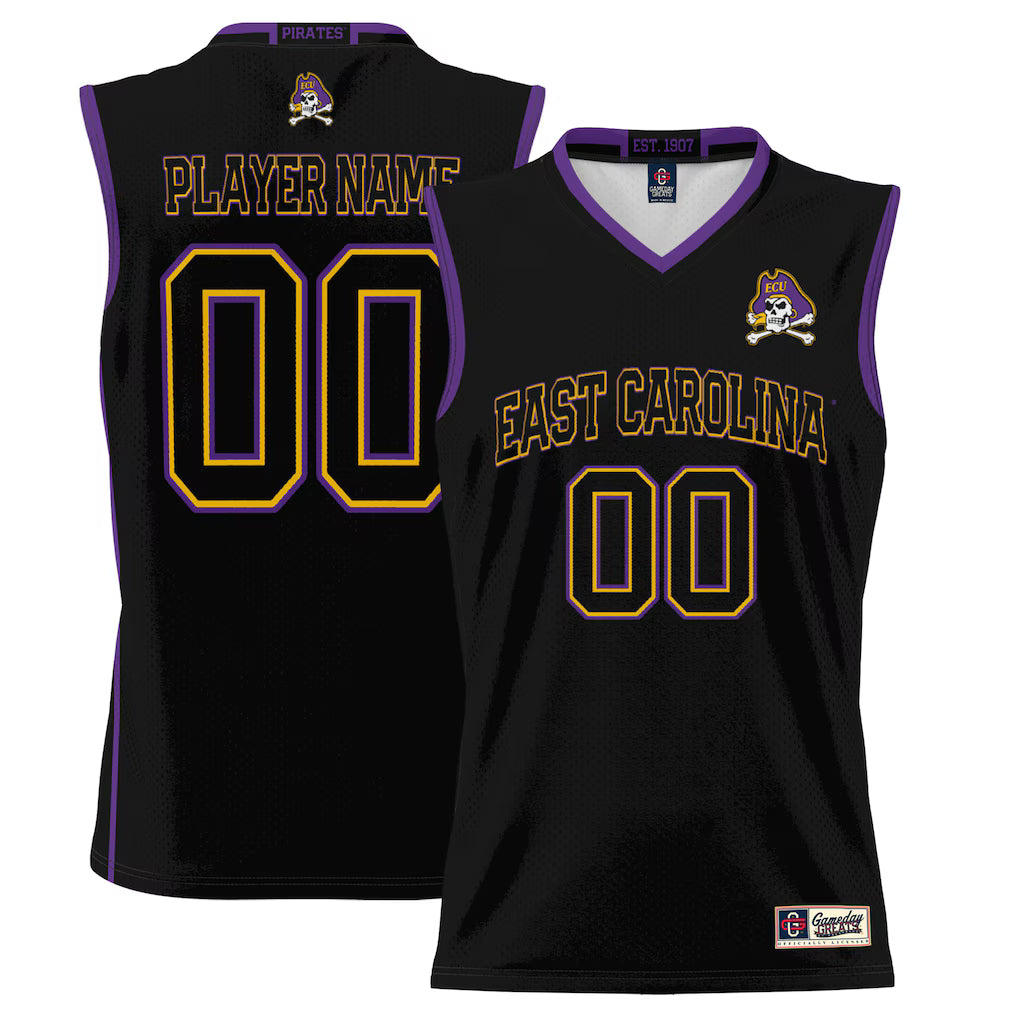 ECU Pirates GameDay Greats Lightweight NIL Pick-A-Player Basketball Jersey - Black -