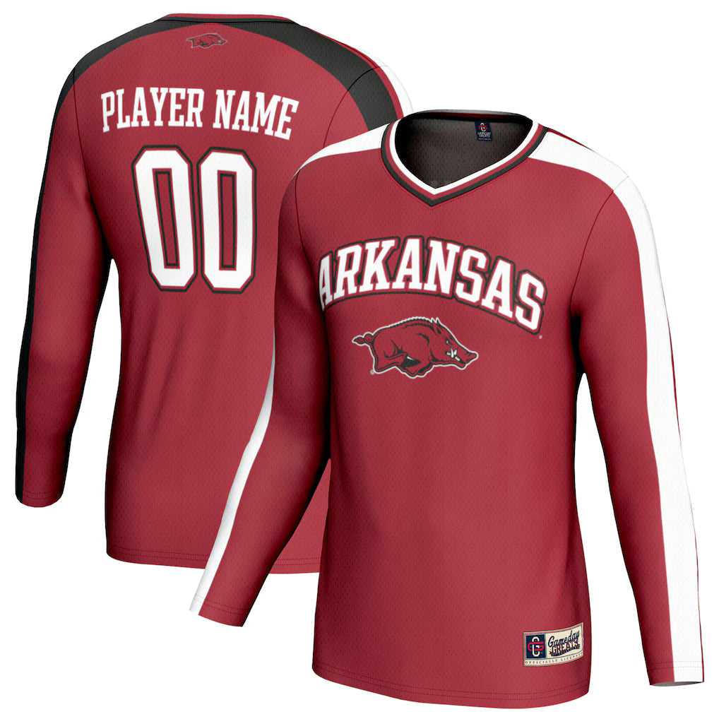 Arkansas Razorbacks GameDay Greats Unisex NIL Pick-A-Player Lightweight Collegiate Volleyball Fashion Jersey - Cardinal -
