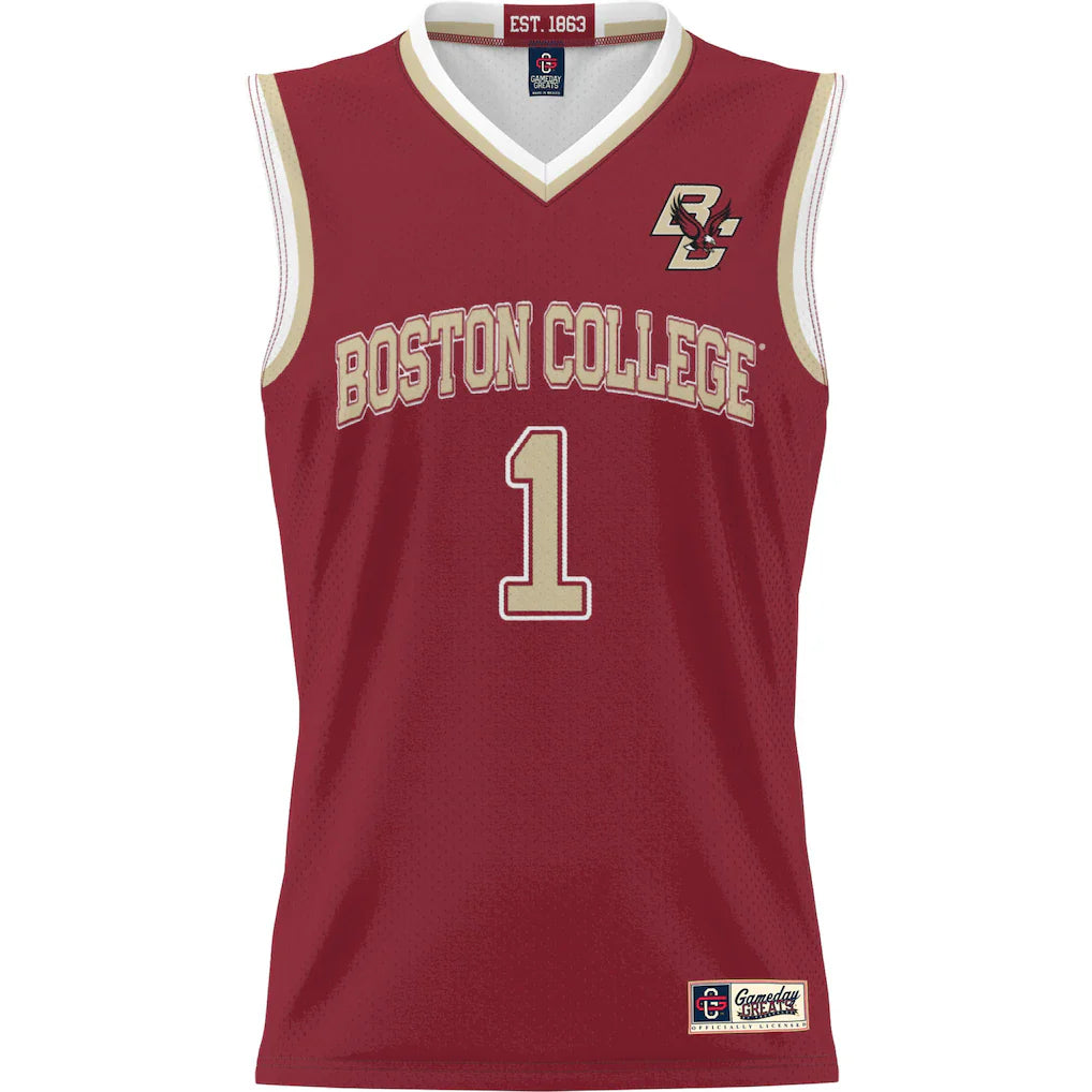 #1 Boston College Eagles GameDay Greats Lightweight Basketball Jersey - Cardinal -