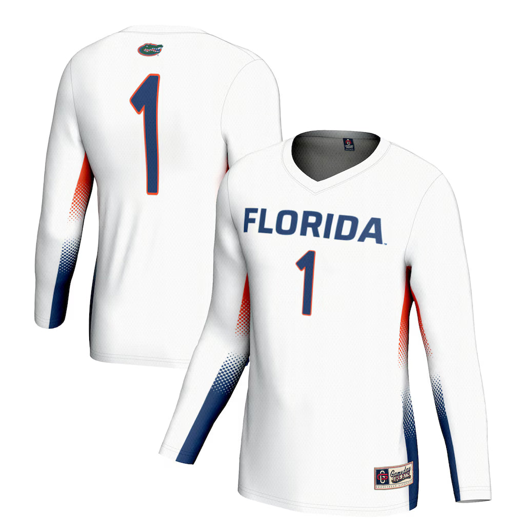 #1 Florida Gators GameDay Greats Lightweight Volleyball Jersey - White -