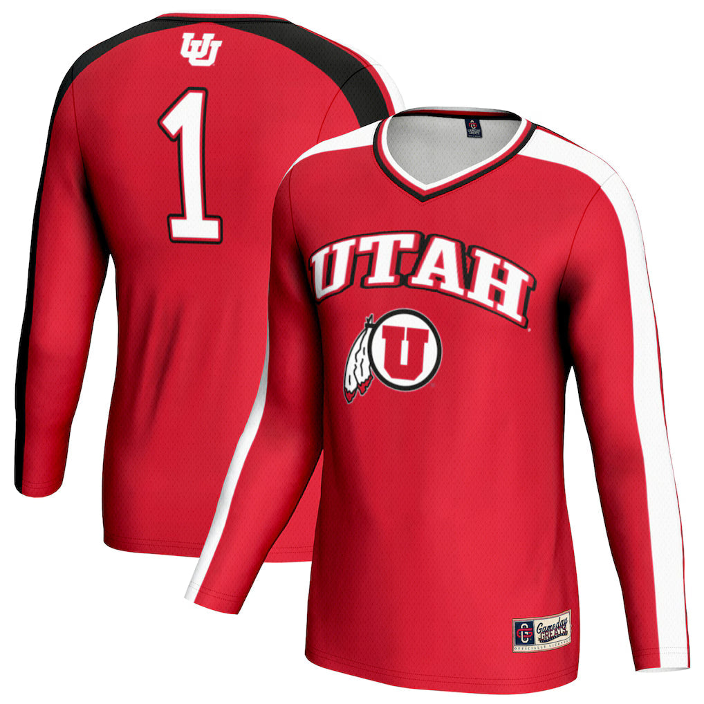 Utah Utes GameDay Greats #1 Lightweight Volleyball Fashion Jersey - Red -