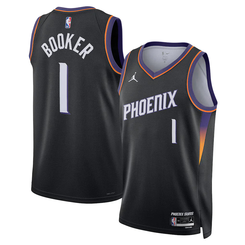 Devin Booker Phoenix Suns Swingman Jersey - Statement Edition - Black