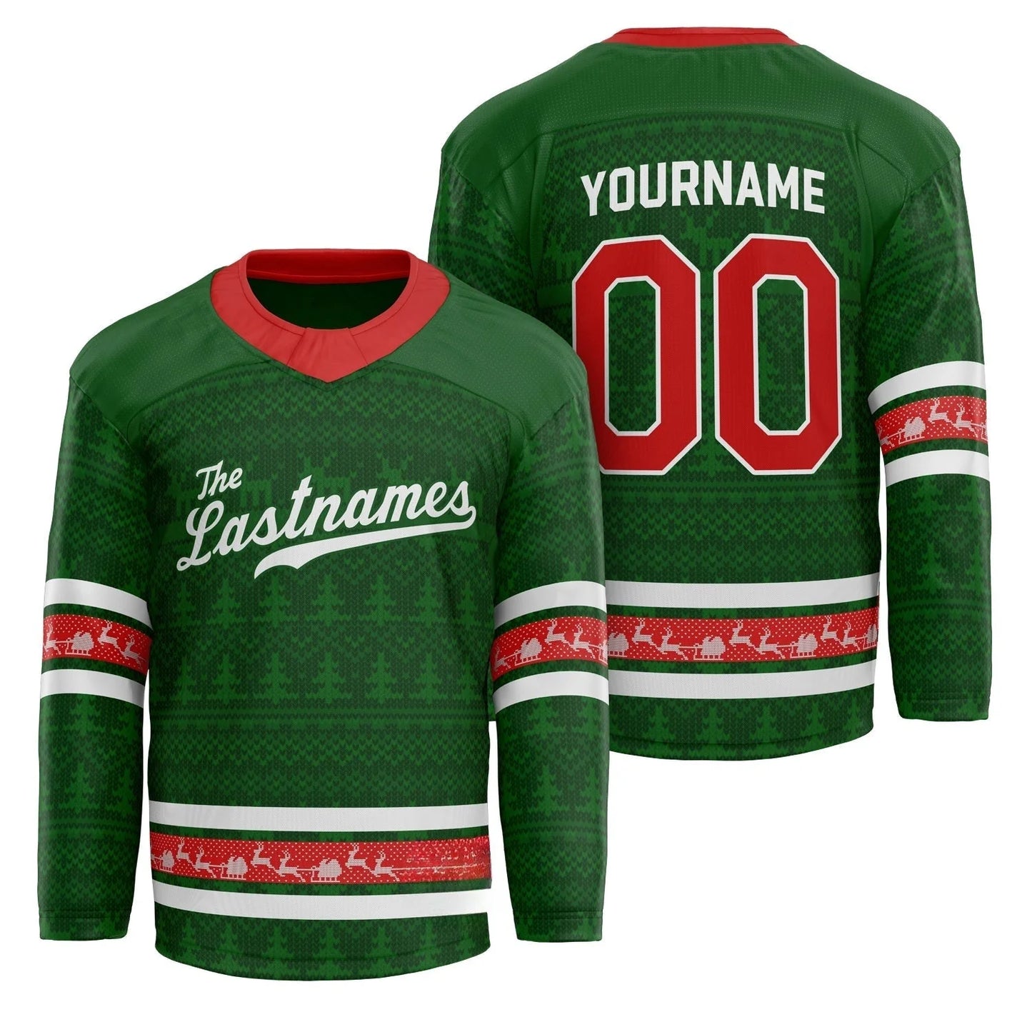 Family Christmas Custom Hockey Jersey