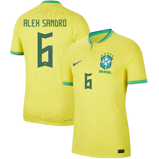 Alex Sandro Brazil 6 FIFA World Cup Jersey