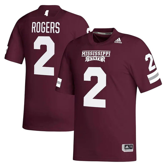 NCAAF Will Rogers Mississippi State 2 Jersey